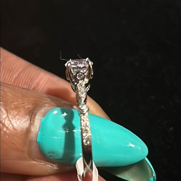 925 TG Moissanite 1/2 Carat Diamond Ring Sz 7 - Picture 4 of 14